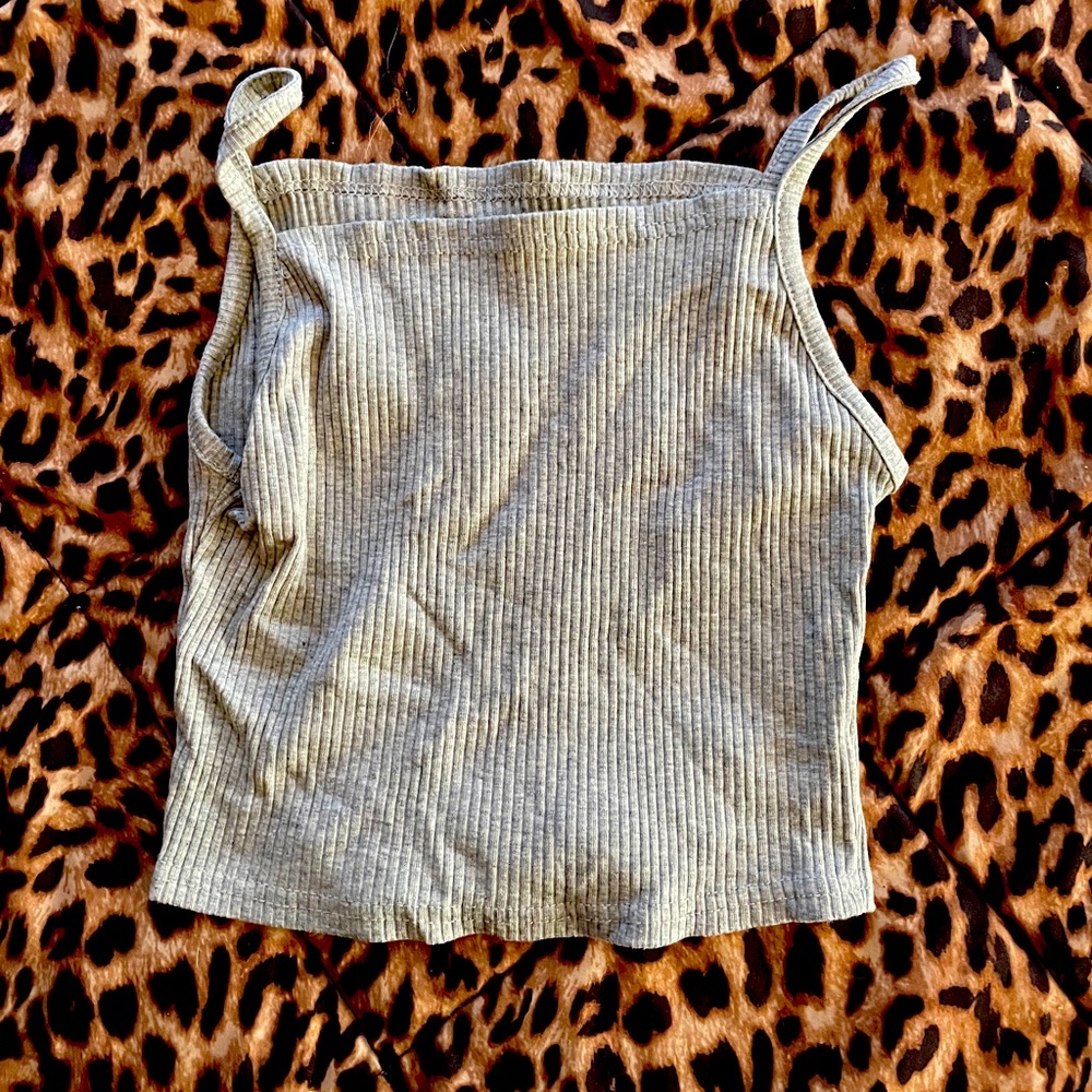 Gray crop top